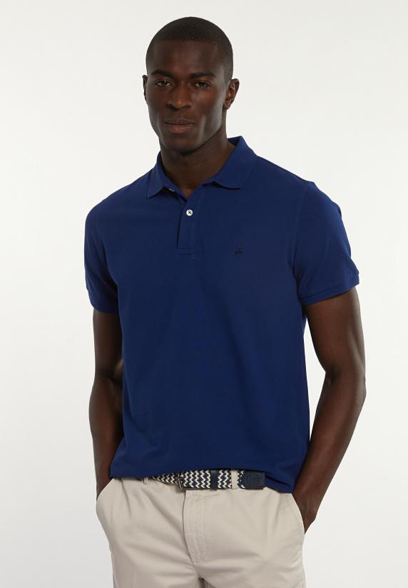 river woods Custom fit basic pima katoen polo indigo