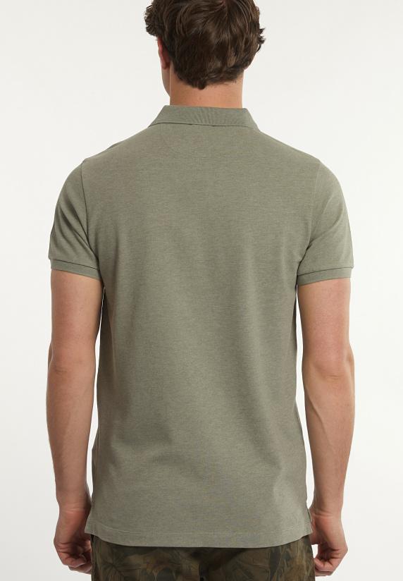 River Woods Custom Fit Basic Pima Katoen Polo Jade Mix