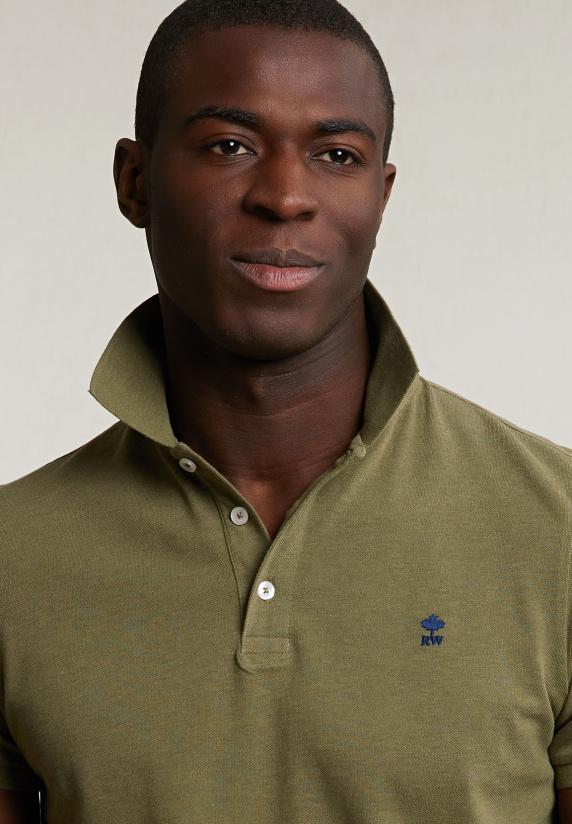 River Woods Custom Fit Basic Pima Katoen Polo Jeep Mix