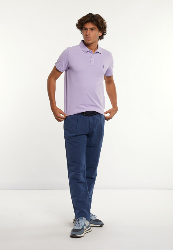 River Woods Custom Fit Basic Pima Katoen Polo Lavender