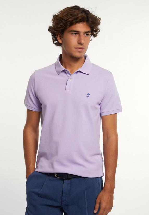 River Woods Custom Fit Basic Pima Katoen Polo Lavender
