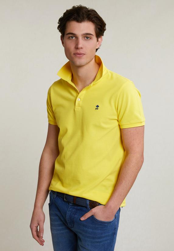 River Woods Custom Fit Basic Pima Katoen Polo Lemonade