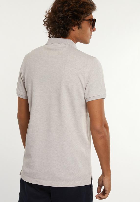 River Woods Custom Fit Basic Pima Katoen Polo Linen Mix