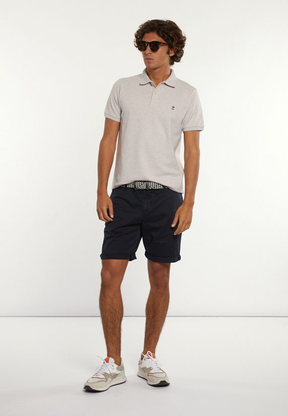 River Woods Custom Fit Basic Pima Katoen Polo Linen Mix