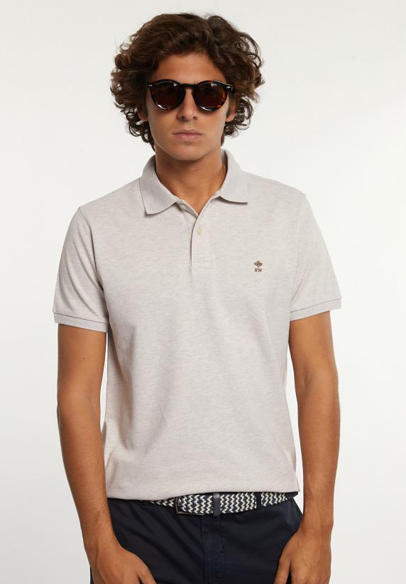 river woods Custom fit basic pima katoen polo linen mix