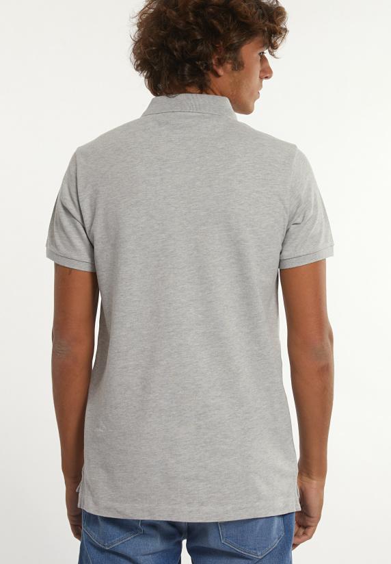 River Woods Custom Fit Basic Pima Katoen Polo Lt Grey Mix
