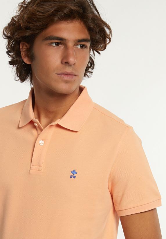 River Woods Custom Fit Basic Pima Katoen Polo Mandarin
