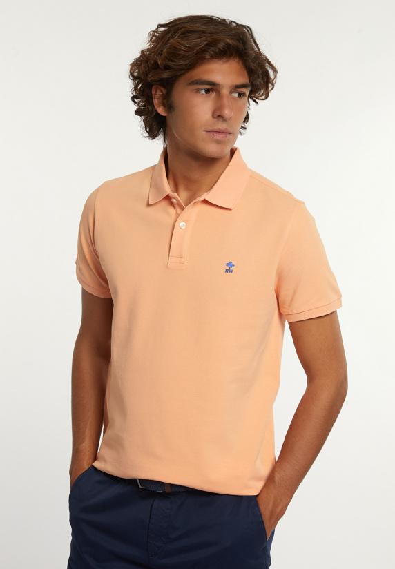 river woods Custom fit basic pima katoen polo mandarin