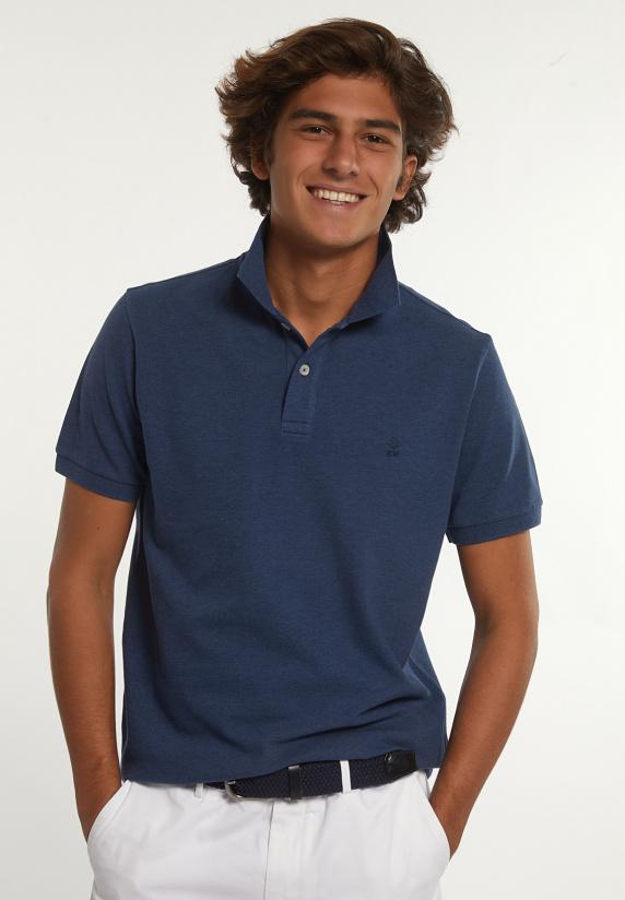 river woods Custom fit basic pima katoen polo moonlight mix