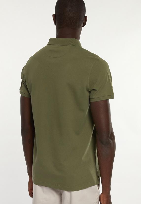 River Woods Custom Fit Basic Pima Katoen Polo Olijfgroen