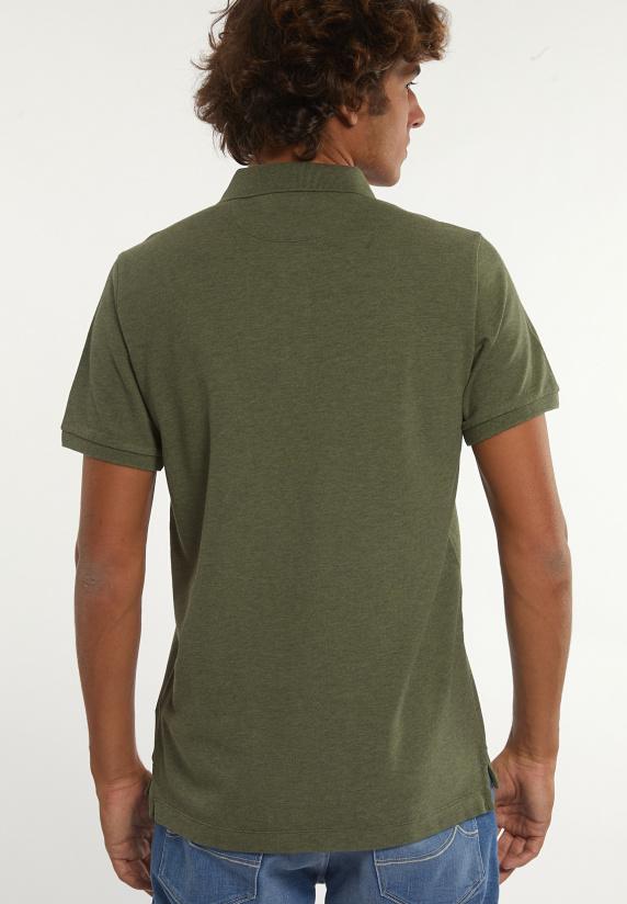 River Woods Custom Fit Basic Pima Katoen Polo Olive Mix