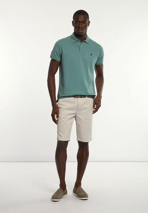 River Woods Custom Fit Basic Pima Katoen Polo Opal Green