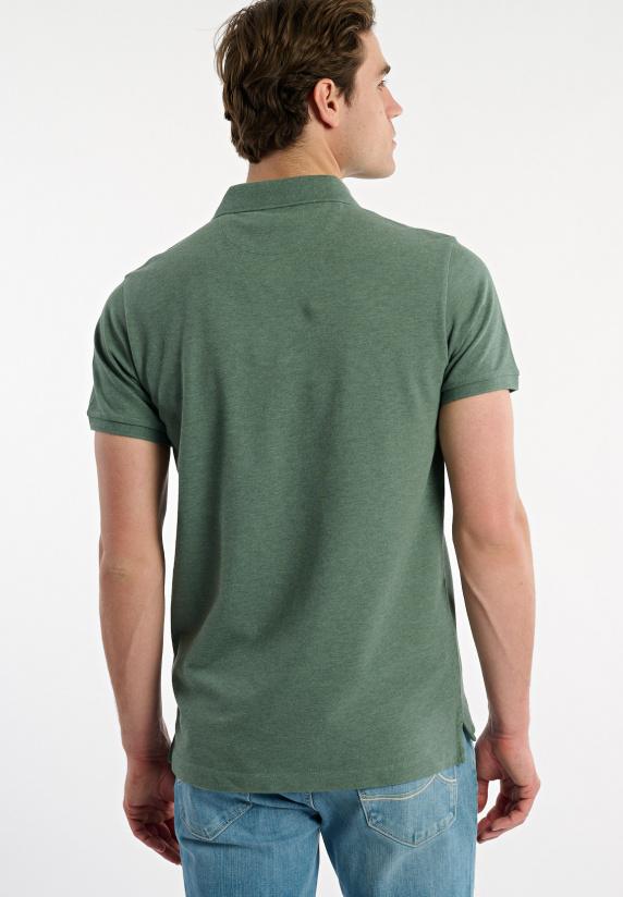 River Woods Custom Fit Basic Pima Katoen Polo Opal Green Mix