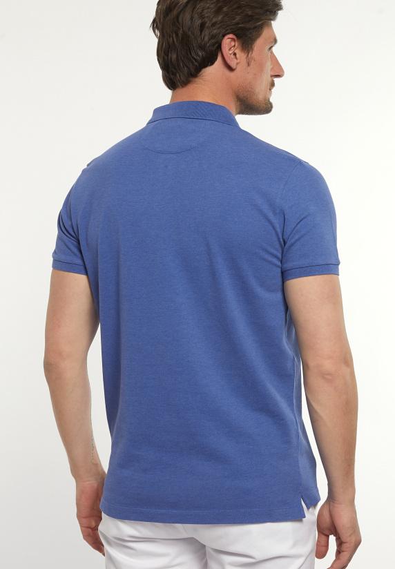 River Woods Custom Fit Basic Pima Katoen Polo Persian Blue Mix