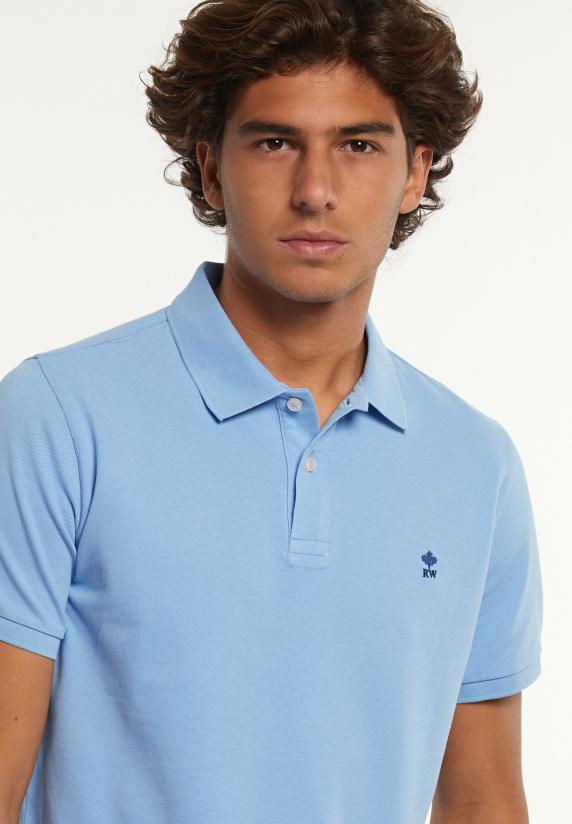 River Woods Custom Fit Basic Pima Katoen Polo Porcelaine