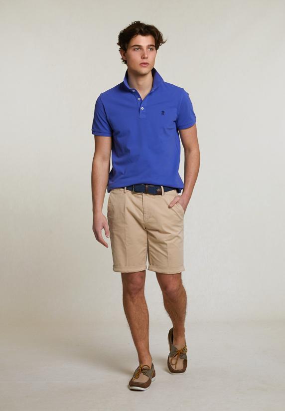 River Woods Custom Fit Basic Pima Katoen Polo Reef Blue