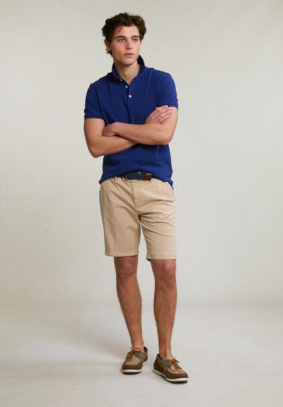 River Woods Custom Fit Basic Pima Katoen Polo Royal Blue