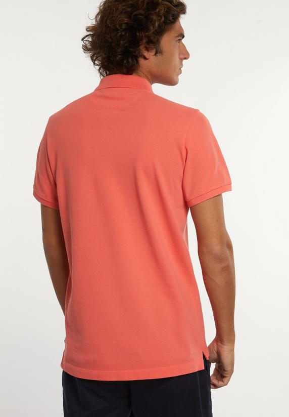 River Woods Custom Fit Basic Pima Katoen Polo Salmon