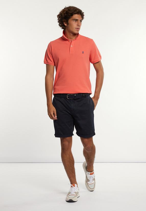 River Woods Custom Fit Basic Pima Katoen Polo Salmon