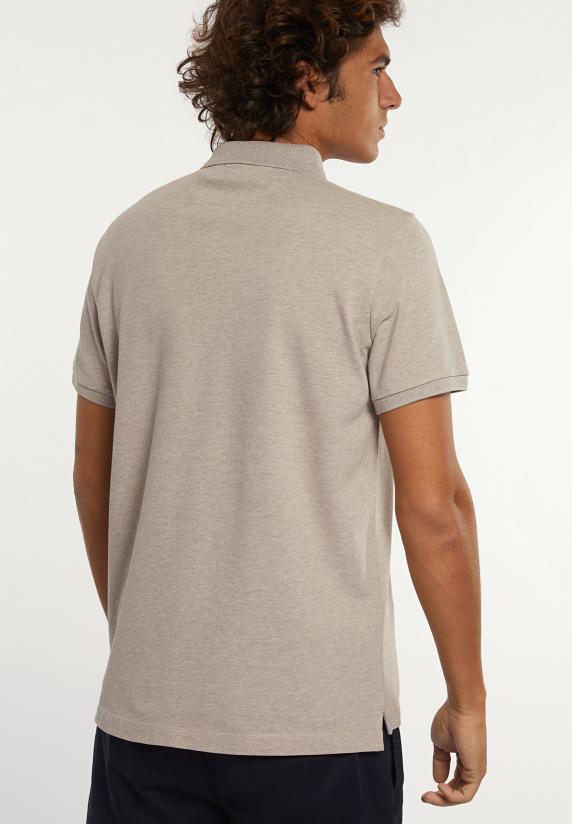 River Woods Custom Fit Basic Pima Katoen Polo Sand Mix