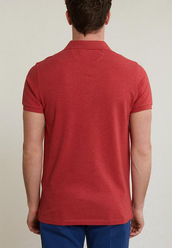 River Woods Custom Fit Basic Pima Katoen Polo Scarlet Mix