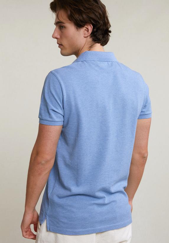 River Woods Custom Fit Basic Pima Katoen Polo Seashore Mix