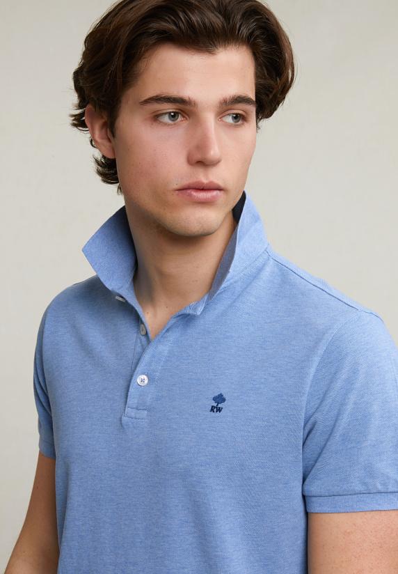 River Woods Custom Fit Basic Pima Katoen Polo Seashore Mix