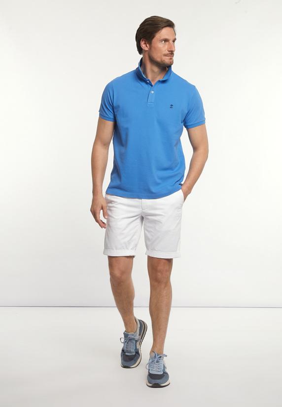 River Woods Custom Fit Basic Pima Katoen Polo Soft Azure