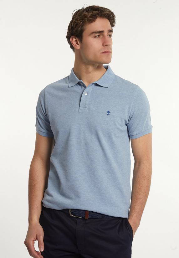 River Woods Custom Fit Basic Pima Katoen Polo Soft Frost Mix