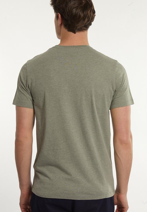 River Woods Custom Fit Basic Pima Katoen T-shirt Borstzak Jade Mix