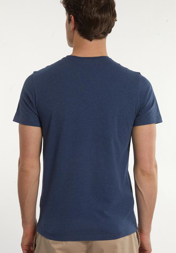 River Woods Custom Fit Basic Pima Katoen T-shirt Borstzak Moonlight Mix