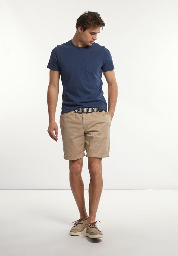 River Woods Custom Fit Basic Pima Katoen T-shirt Borstzak Moonlight Mix