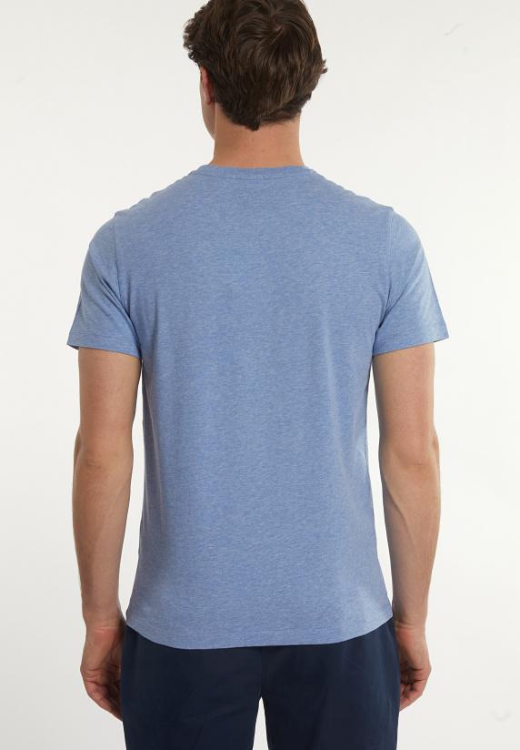 River Woods Custom Fit Basic Pima Katoen T-shirt Borstzak Oase Mix