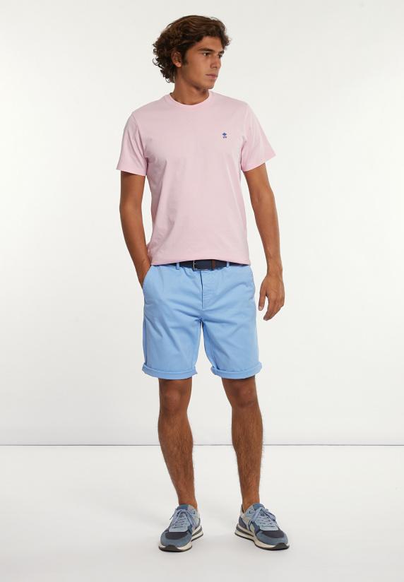 River Woods Custom Fit Basic Pima Katoen T-shirt Flamingo