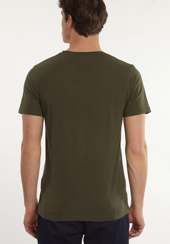 River Woods Custom Fit Basic Pima Katoen T-shirt Forest Mix