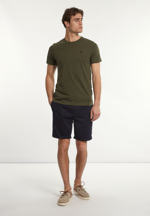 River Woods Custom Fit Basic Pima Katoen T-shirt Forest Mix
