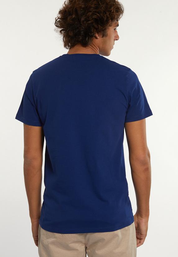 River Woods Custom Fit Basic Pima Katoen T-shirt Indigo