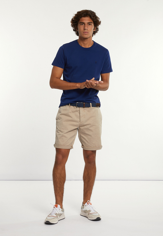 River Woods Custom Fit Basic Pima Katoen T-shirt Indigo