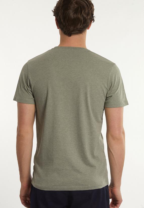 River Woods Custom Fit Basic Pima Katoen T-shirt Jade Mix