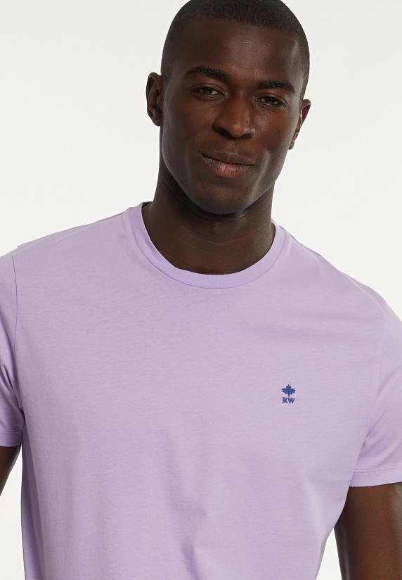 River Woods Custom Fit Basic Pima Katoen T-shirt Lavender