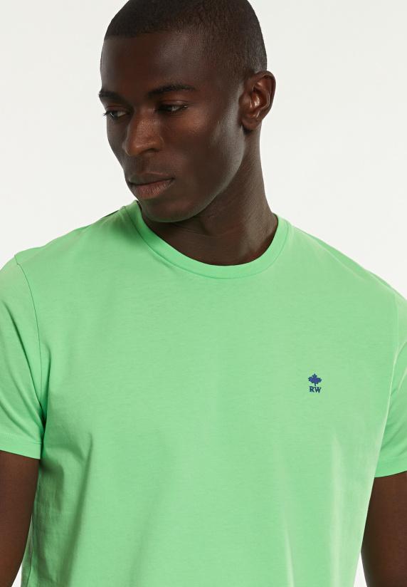River Woods Custom Fit Basic Pima Katoen T-shirt Lime