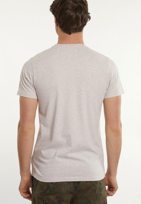 River Woods Custom Fit Basic Pima Katoen T-shirt Linen Mix
