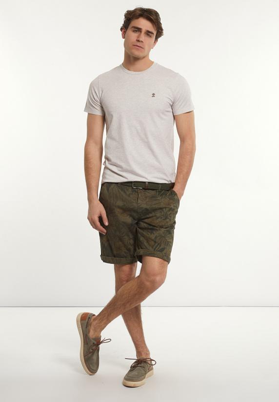 River Woods Custom Fit Basic Pima Katoen T-shirt Linen Mix