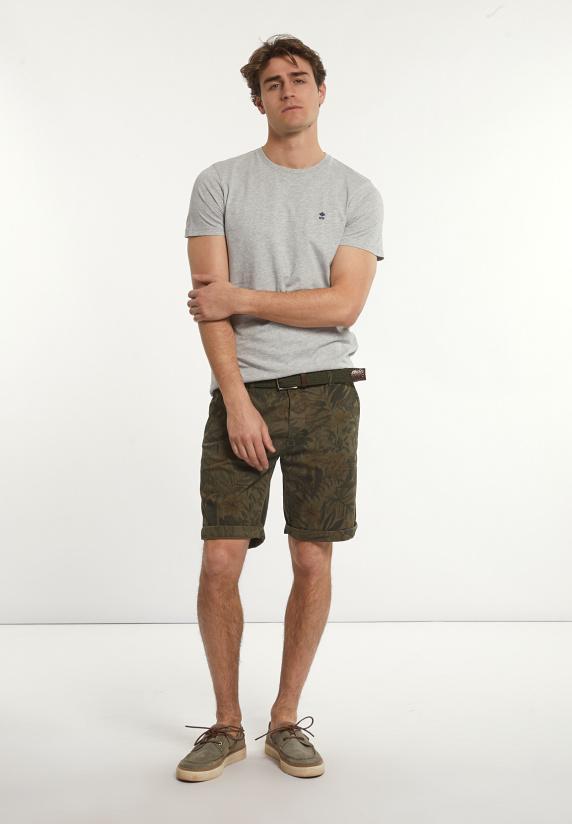 River Woods Custom Fit Basic Pima Katoen T-shirt Lt Grey Mix