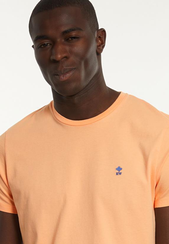 River Woods Custom Fit Basic Pima Katoen T-shirt Mandarin