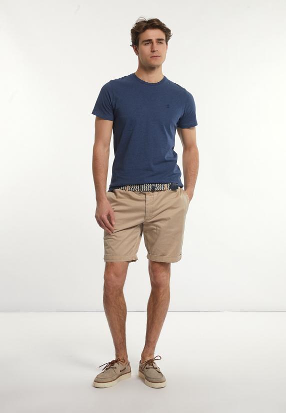 River Woods Custom Fit Basic Pima Katoen T-shirt Moonlight Mix