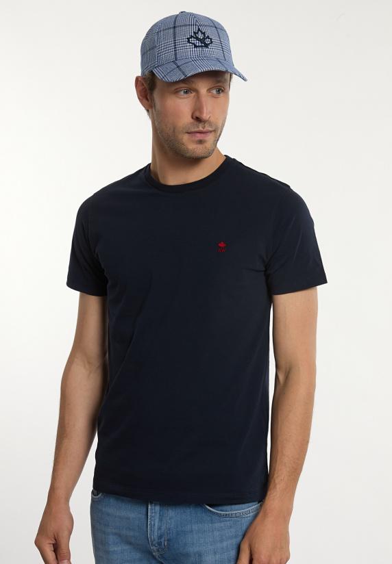 river woods Custom fit basic pima katoen T-shirt navy