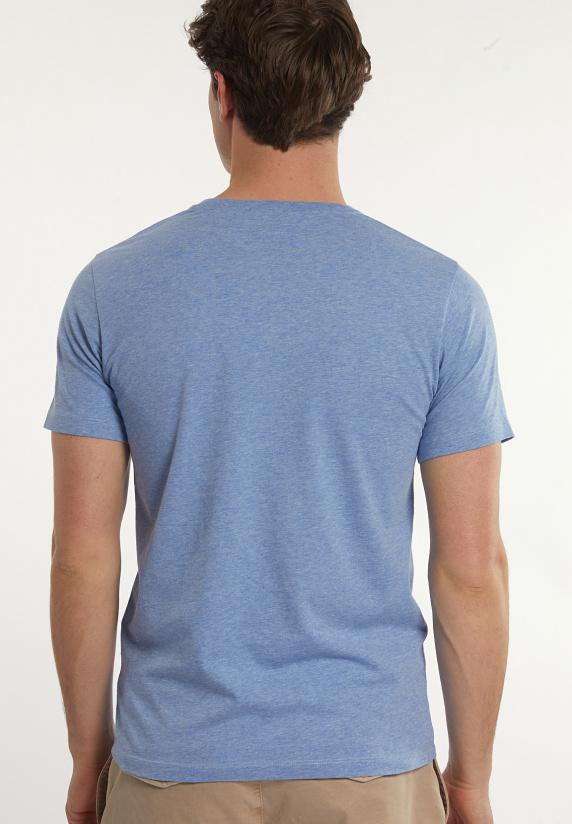 River Woods Custom Fit Basic Pima Katoen T-shirt Oase Mix