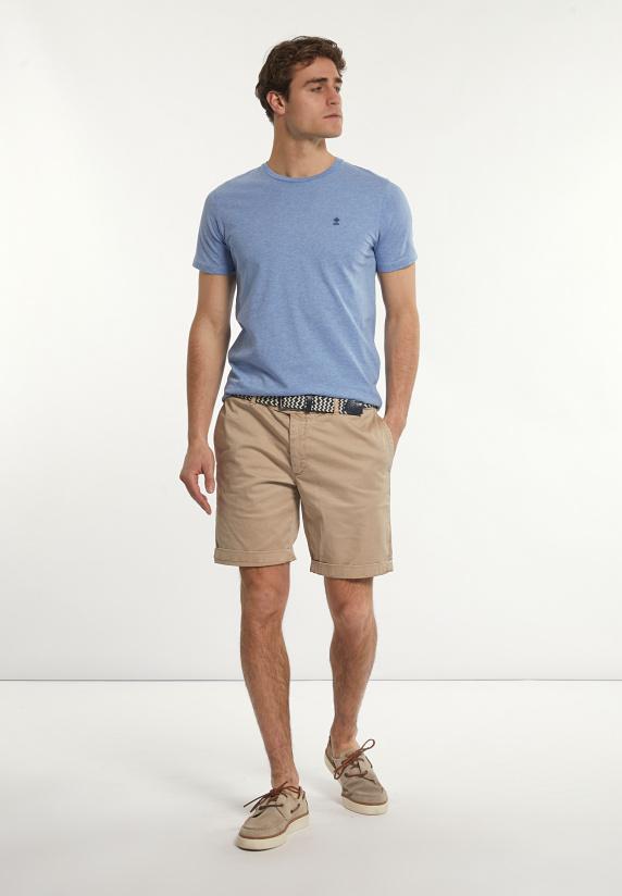 River Woods Custom Fit Basic Pima Katoen T-shirt Oase Mix