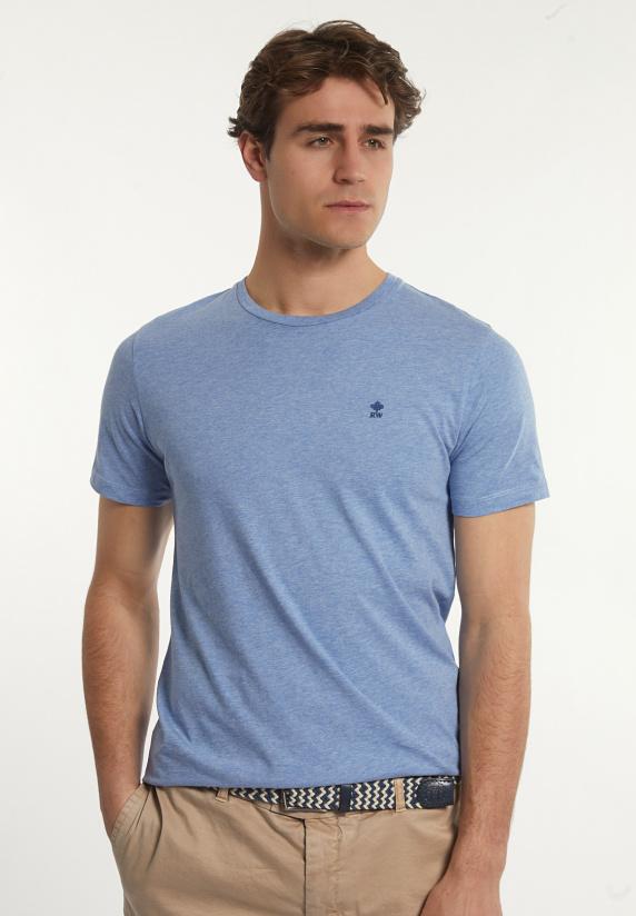 river woods Custom fit basic pima katoen T-shirt oase mix